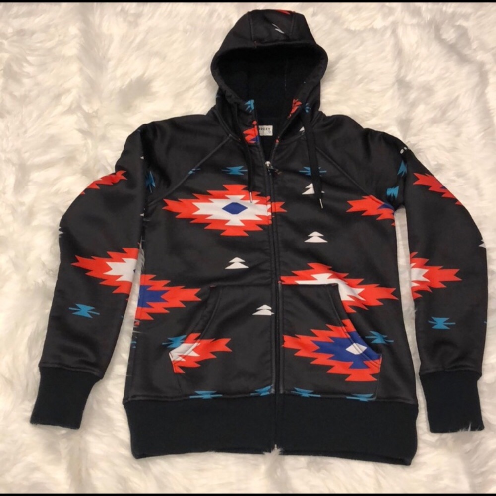 Roxy Hooded Winter Coat womens medium/large Aztec